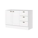 Ver imagem 3 de Balcão Pia 03 Gavetas 02 Portas 120cm 100% MDF Americana Branco