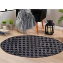 Ver imagem 1 de Tapete Redondo 1,40x1,40 Cami Casa Jacquard Antiderrapante:londres