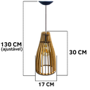 Ver imagem 5 de Luminária Pendente Stillo Mdf 30cm Rústico