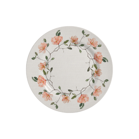 Conjunto com 6 Pratos Sobremesa Acetinado Magnolia By Aurora Ø21cm Alleanza Cerâmica