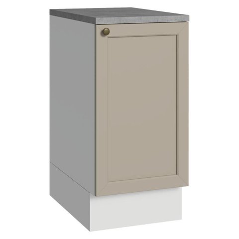Balcão de Cozinha 40 cm 1 Porta Branco-Crema Vik Madesa Branco-Crema