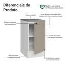 Ver mais imagens de Balcão de Cozinha 40 cm 1 Porta Branco-Crema Vik Madesa Branco-Crema