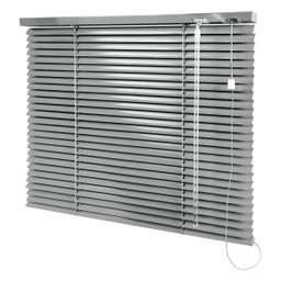 Persiana Horizontal Cinza - 2,20m Larg X 1,10m Alt - Alumínio 25mm - Persianet - 2