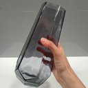 Ver imagem 4 de Vaso Decorativo de Vidro Fumê 25x8x8cm Enfeite Sala Mesa Estante Aparador Flores