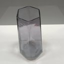 Ver mais imagens de Vaso Decorativo de Vidro Fumê 25x8x8cm Enfeite Sala Mesa Estante Aparador Flores
