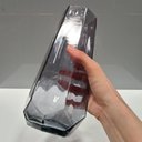 Ver imagem 5 de Vaso Decorativo de Vidro Fumê 25x8x8cm Enfeite Sala Mesa Estante Aparador Flores