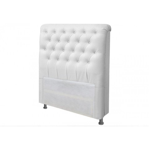 Cabeceira Paris Para Cama Box Solteiro 90 cm Corino - JS Móveis - Corino Branco