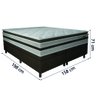 Cama Box Baú Casal Queen Gazin Colchão Molas Ensacadas Pillow Top Love Story 158x198x71cm Branco - 4