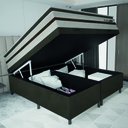 Ver imagem 2 de Cama Box Baú Casal Queen Gazin Colchão Molas Ensacadas Pillow Top Love Story 158x198x71cm Branco