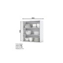 Ver imagem 3 de Armário Aéreo 02 Portas 80cm 100% MDF Branco Americana