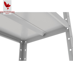 Estante de aço 40cm - 6 bandejas - #26 - 2,00m Altura - Branca MM - 2