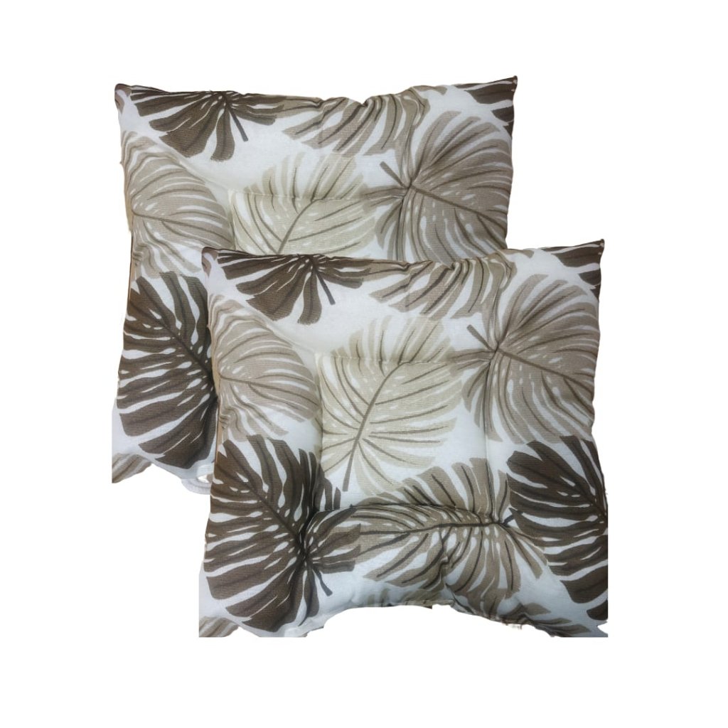 Kit 6 Almofada Assento 50 Cm X 50 Cm Estampada:marrom e Bege - 1