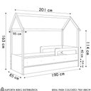 Ver imagem 7 de Cama Infantil Casinha com Auxiliar Infix C06 Aveiro/azul - Mpozenato