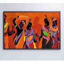 Ver imagem 5 de Quadro Mulheres Africanas em Vestidos Coloridos Decor&quadros Art015 60x40 Cm Tecido Canvas