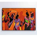 Ver imagem 7 de Quadro Mulheres Africanas em Vestidos Coloridos Decor&quadros Art015 60x40 Cm Tecido Canvas