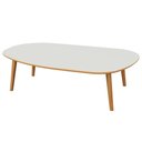 Ver imagem 3 de Mesa de Centro para Sala de Estar Orgânica 90cm Cindy D03 Off White Freijó - Lyam Decor