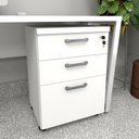 Ver imagem 1 de Gaveteiro 3 Gavetas e Trava com Rodízios e Puxadores