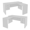 Ver imagem 5 de Mesa para Home Office com 03 Gavetas Branco - Tecno Mobili