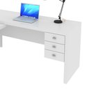 Ver imagem 3 de Mesa para Home Office com 03 Gavetas Branco - Tecno Mobili