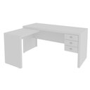 Ver imagem 1 de Mesa para Home Office com 03 Gavetas Branco - Tecno Mobili