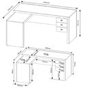 Ver imagem 4 de Mesa para Home Office com 03 Gavetas Branco - Tecno Mobili