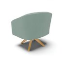 Ver imagem 6 de Poltrona Decorativa Stella Base de Madeira Giratória Ma30 Veludo Cotelê Menta D03 - D’Rossi