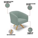 Ver imagem 3 de Poltrona Decorativa Stella Base de Madeira Giratória Ma30 Veludo Cotelê Menta D03 - D’Rossi