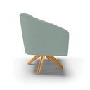 Ver imagem 5 de Poltrona Decorativa Stella Base de Madeira Giratória Ma30 Veludo Cotelê Menta D03 - D’Rossi