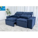 Ver imagem 3 de Sofá Retrátil e Reclinável 2,00m em Tecido Suede Azul