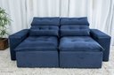 Ver imagem 5 de Sofá Retrátil e Reclinável 2,00m em Tecido Suede Azul