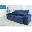 Ver imagem 2 de Sofá Retrátil e Reclinável 2,00m em Tecido Suede Azul