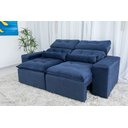 Ver imagem 4 de Sofá Retrátil e Reclinável 2,00m em Tecido Suede Azul