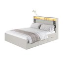 Ver imagem 4 de Cama de Casal Queen com 6 Gavetas Cabeceira com LED Genebra