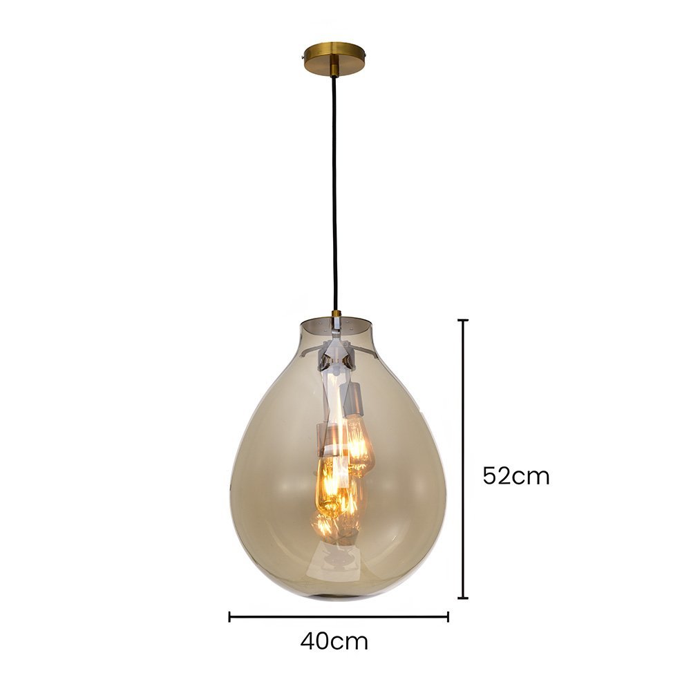 Lustre Pendente Skylight Tommy 3039 M E27 Bivolt Bronze/conhaque Sky-3039m - 4
