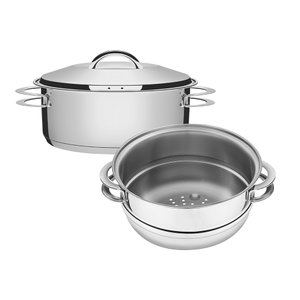 Jogo de Panelas 2 Peças Inox Fundo Triplo Solar Tramontina