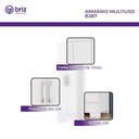 Ver mais imagens de Guarda Roupa 04 Portas e 03 Gavetas Nápole com Armário Multiuso 2 Portas 3 Prateleiras B387 Branco