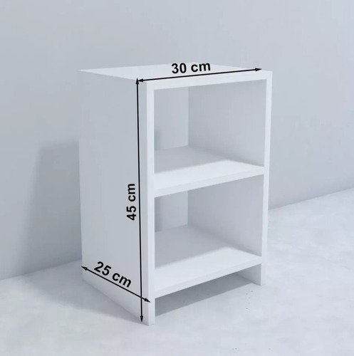 Nicho Mesa de Cabeceira Moderno Compacto 100% Mdf Branco - 2