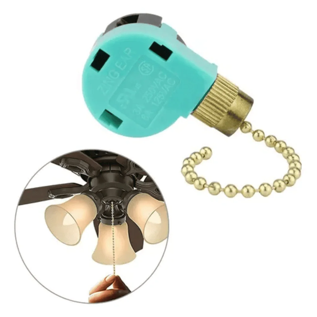 Ver imagem 1 de Interruptor Ventilador de Teto Cordinha Importado Ze-268s6