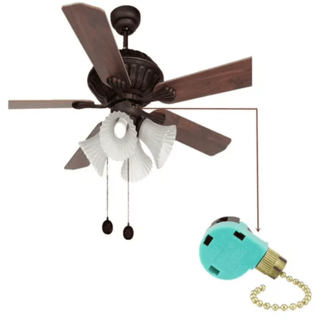 Ver mais imagens de Interruptor Ventilador de Teto Cordinha Importado Ze-268s6