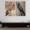 Conjunto de 2 Telas Decorativas em Tecido Canvas Águia e Falcão Impressão UV HD-40x60 - 1