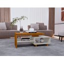 Ver imagem 3 de Mesa Centro Bechara Lima Apoio Mesinha Centro Decorativa Porta Objetos e Quadros Naturalle/off-cinza