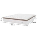 Ver imagem 3 de Cama Box Colchão Baú Casal Queen Molas Ensacadas City Pillow Top 158x198x64cm Linho Branco / Bege