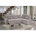 Ver imagem 1 de Sofá 5 Lugares Retrátil de Canto Suede Plush Veneza Espresso Móveis