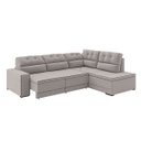 Ver imagem 2 de Sofá 5 Lugares Retrátil de Canto Suede Plush Veneza Espresso Móveis