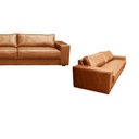 Ver imagem 3 de Sofá Decorativo Sala de Estar Valencia 4 Lugares 260cm Couro Soft Mel - Mozzelar