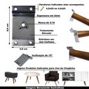 Ver imagem 6 de Kit 6 Chapinhas Inclinada 15º Fixação Pés Palito Rosca