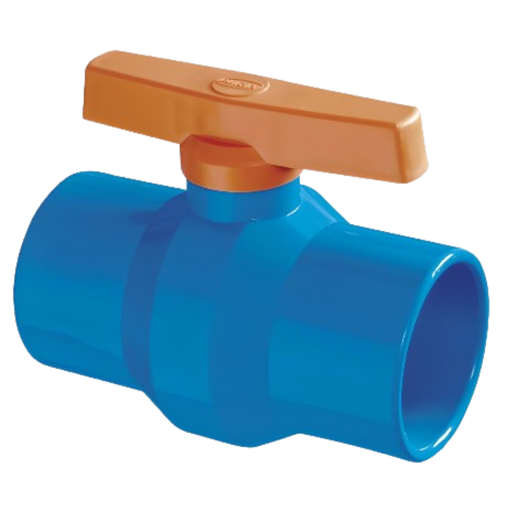 Registro de Esfera Roscável Pvc Tamanho 4'' Sistema T.a.q Cor Azul Irriga Durín - 1