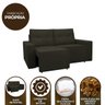 Sofá Retrátil Polo 1,80m Confortavel para Sala Suede Herrero:marrom - 3