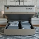 Ver imagem 2 de Cama Box Baú Casal Colchão Comfort Class Pillow Top 138x188 Branco/suede Bege