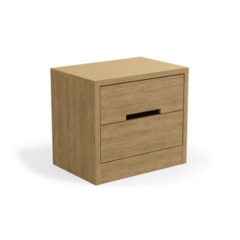 Mesa de Cabeceira Solteiro S822 c/ 2 Gavetas Queen - Suede Freijó - Kappesberg